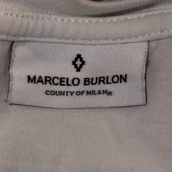 Marcelo Burlon Flags T Shirt Size Large - Picture 9 of 10
